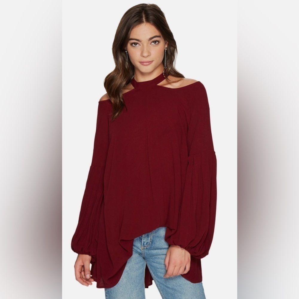 Free People Drift Away Cold Shoulder Tunic Top / Dress